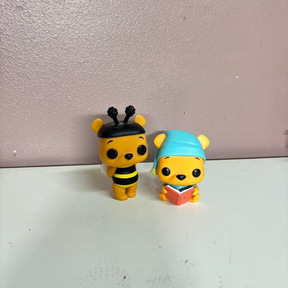 Winnie the Pooh and Piglet bee figurines